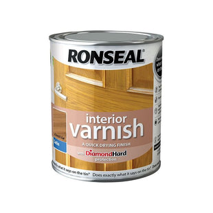 Ronseal Interior Varnish Quick Dry Satin French Oak 250ml Ronseal - RockBottom Nothampton