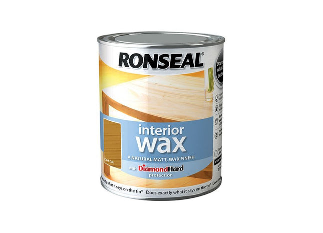 Ronseal Interior Wax Dark Oak 750ml Ronseal - RockBottom Nothampton