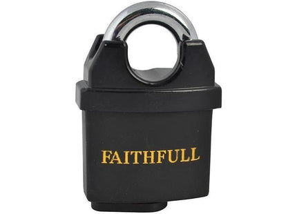 Faithfull PVC Coated Brass Padlock 50mm Faithfull - RockBottom Northampton
