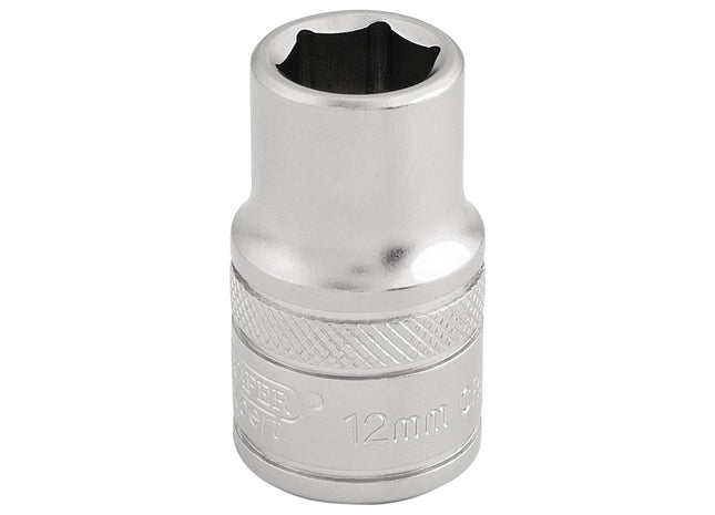 Draper 6 Point Metric Socket, 1/2" Sq. Dr., 12mm 16601 Draper - Town Tools 