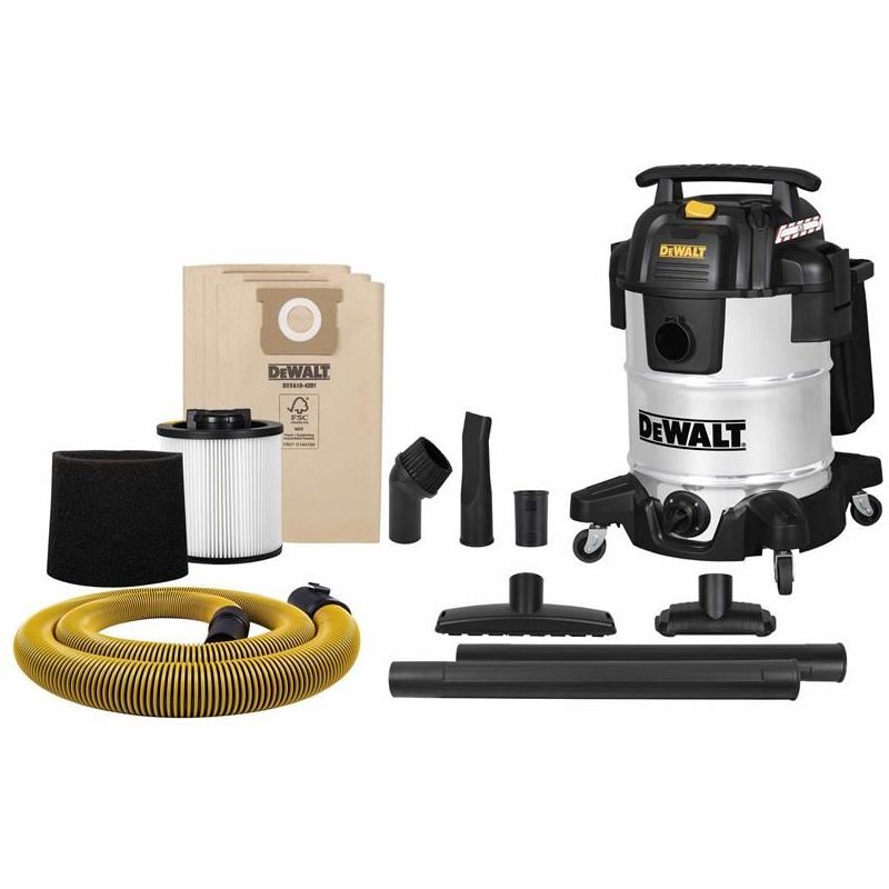 Dewalt Vacuum DXV38SC Stainless Steel Wet & Dry Vacuum 1050W 240V DEWALT Vacuum - RockBottom Northampton