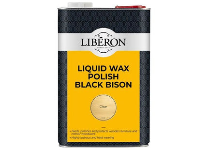 Liberon Liquid Wax Polish Black Bison Clear 5 litre Liberon - RockBottom Northampton