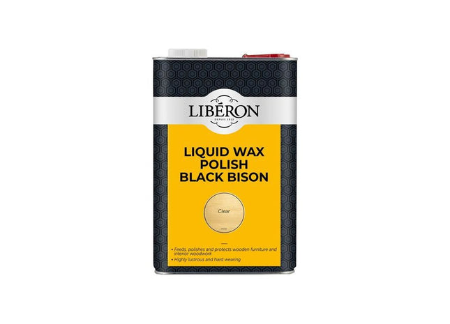 Liberon Liquid Wax Polish Black Bison Clear 5 litre Liberon - RockBottom Northampton