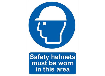 Scan Safety Helmets Must Be Worn In This Area - PVC Sign 400 x 600mm Scan - RockBottom Nothampton