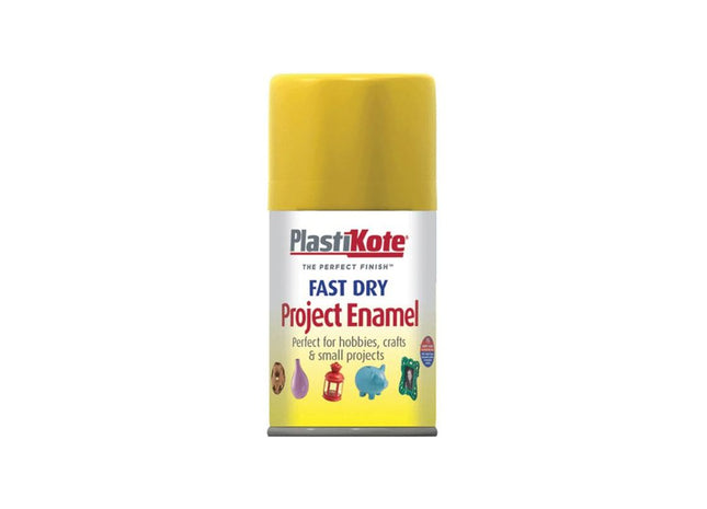 Plastikote Fast Dry Enamel Aerosol Buttercup Yellow 100ml PlastiKote - RockBottom Nothampton
