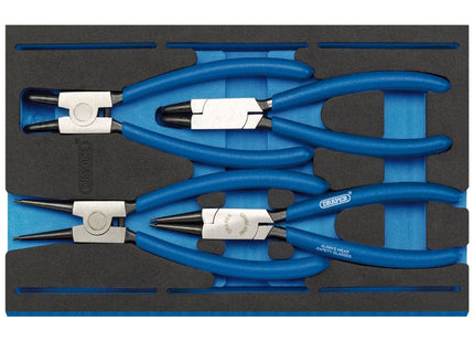 Draper Circlip Plier Set in 1/4 Drawer EVA Insert Tray (4 Piece) 63218 Draper - Town Tools 