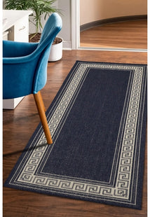 Flatweave Runner G/Key Blue 60X230Cm