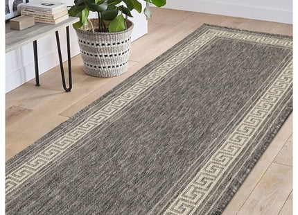 Flatweave Gel G/Key Steel Grey Runner 60x230cm