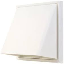 KwikPak ventilation cowled wall outlet - white round