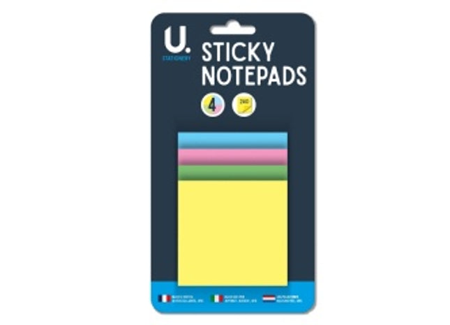 Sticky Notepads 4pk