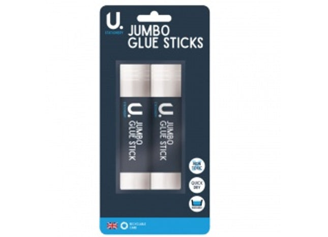 Jumbo Glue Sticks 2pk