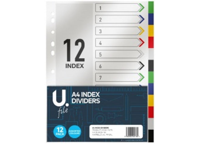 A4 Index Dividers 12pk