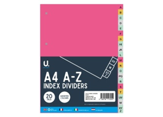 A4 A-Z Index Dividers 20pk