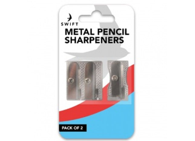 Metal Pencil Sharpeners 2pk