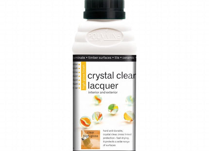POLYVINE CRYSTAL CLEAR LACQUER GLOSS 500ML