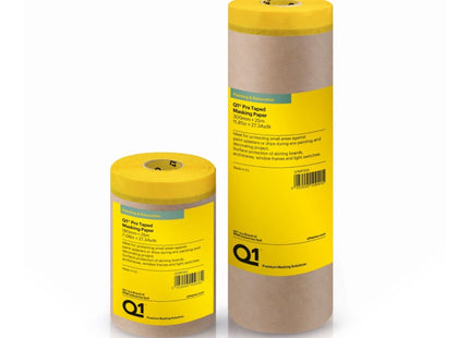 Q1 Pre Taped Masking Paper 7.08in x 27.34yds (180mm x 25m)