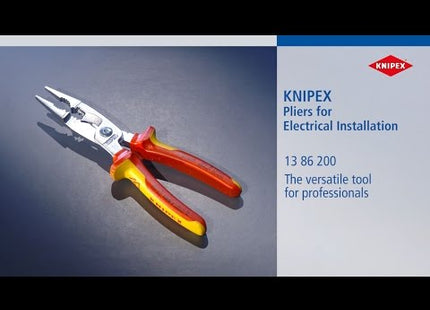 Draper Knipex 13 86 200 SB VDE Electricians Universal Installation Pliers, 200mm Draper - Town Tools