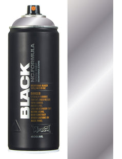 Montana Black Spray Paint 400ml - Silver Chrome BLKSILVER