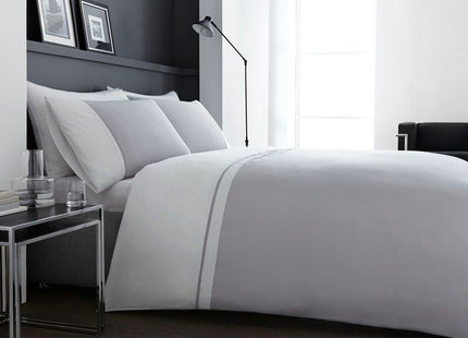 Sorrento Grey/White Double Duvet Cover Set