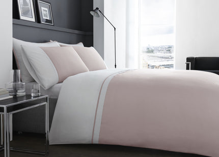 Sorrento Blush/White King Duvet Cover Set