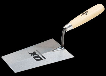 OX Trade Bucket Trowel - Wooden Handle - 180mm / 7in