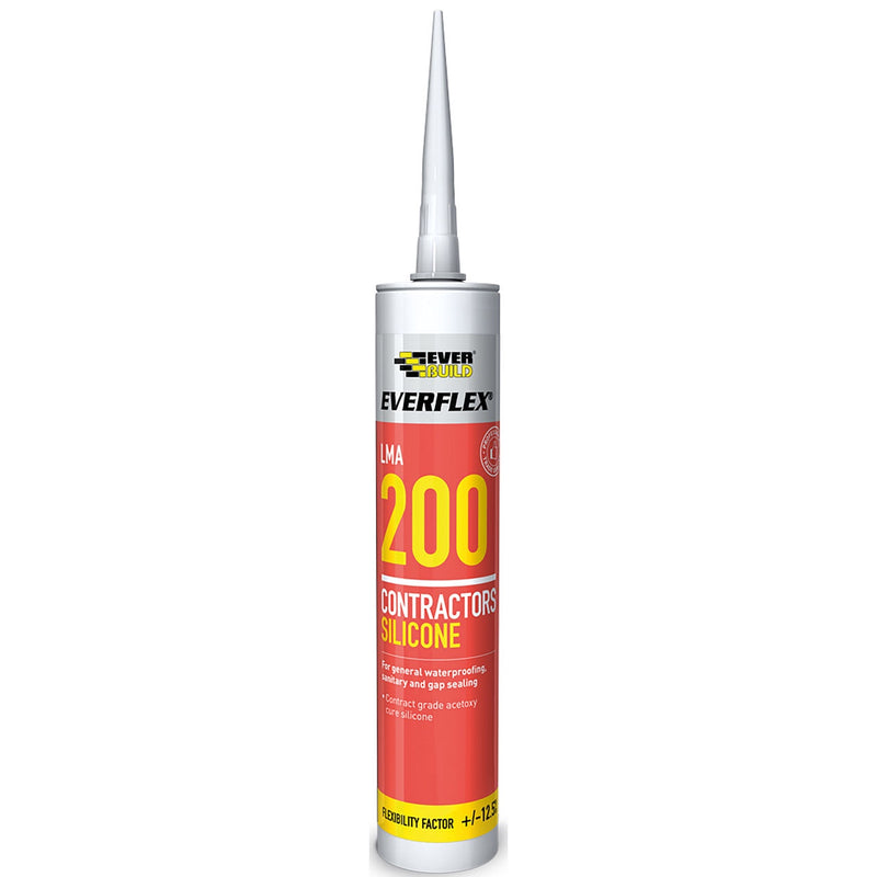 Everbuild LMA200 Contractors Silicone White 295ml
