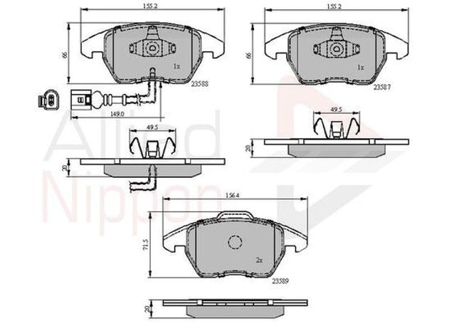 An Brake Pads Adb11224