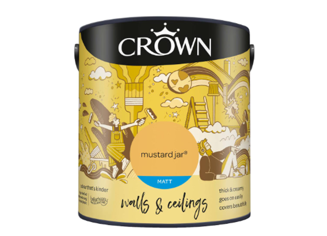 Crown Matt Mustard Jar 2.5L