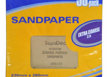 Supadec 30 Pack Sandpaper Extra Coarse